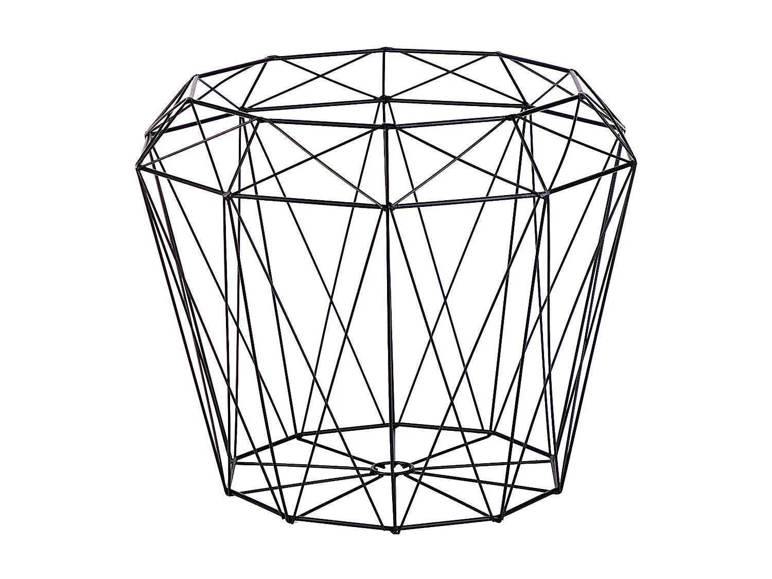 Bout de canapé cage en métal noir plateau bois – DIAMA