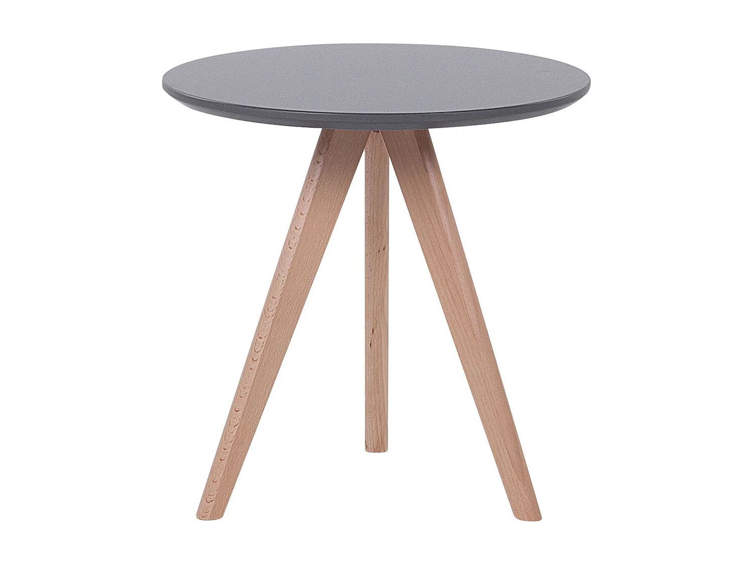 Bout de canapé rond gris plateau MDF – VEGAS