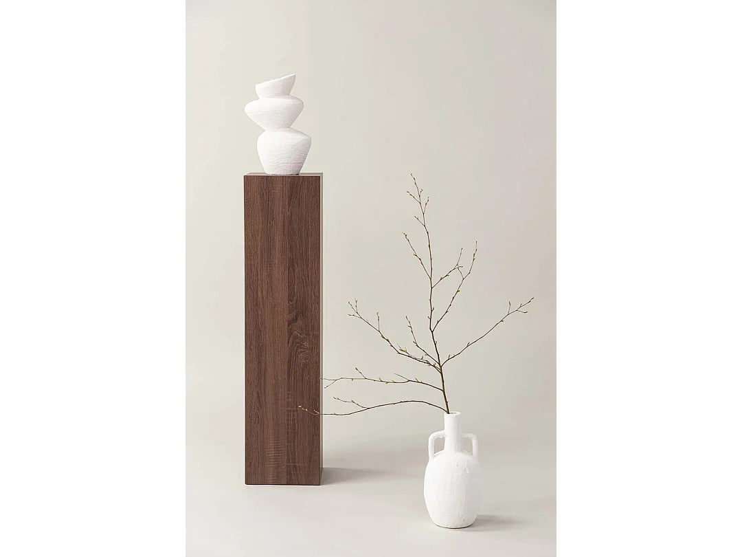 Bout de canapé haut piédestal marron – COLUMNA