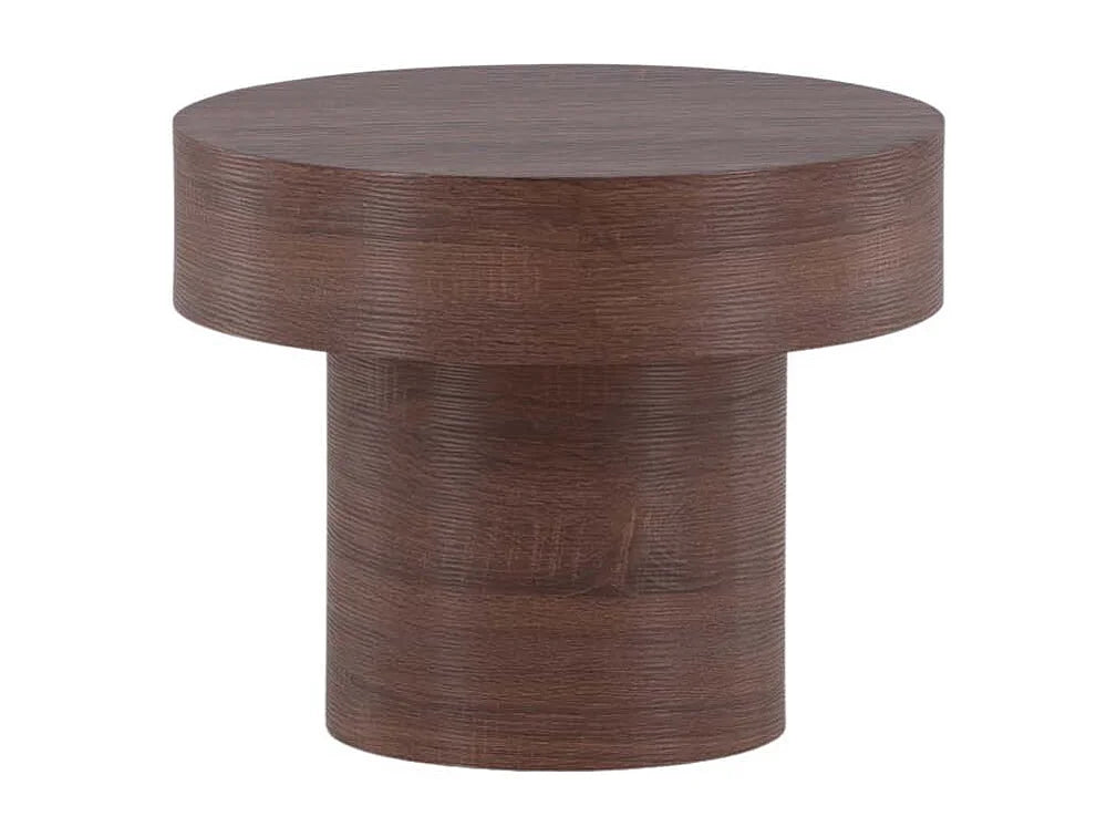 Bout de canapé cylindrique marron – MALU