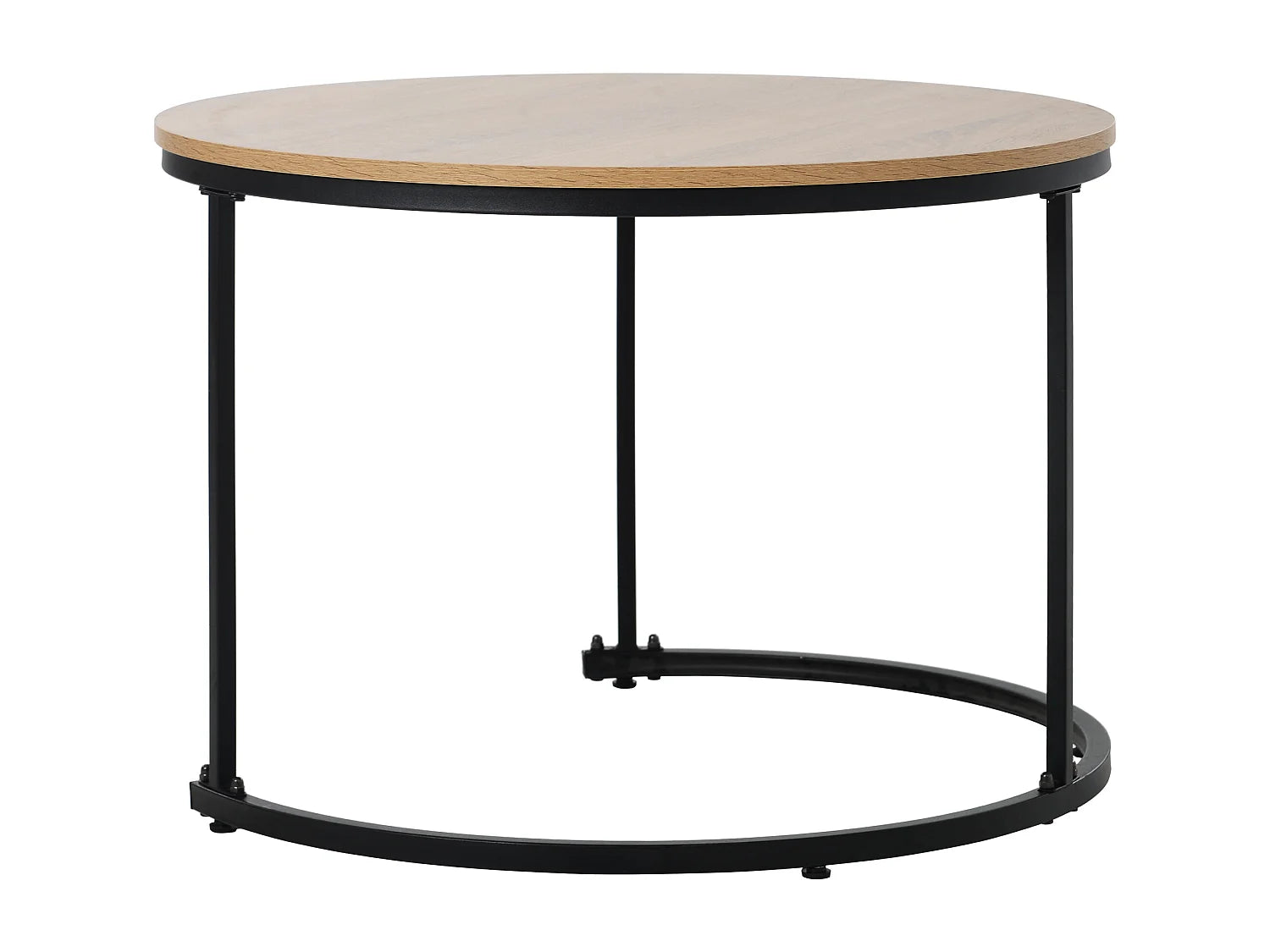 Bout de canapé rond en bois aspect naturel – DUOVA