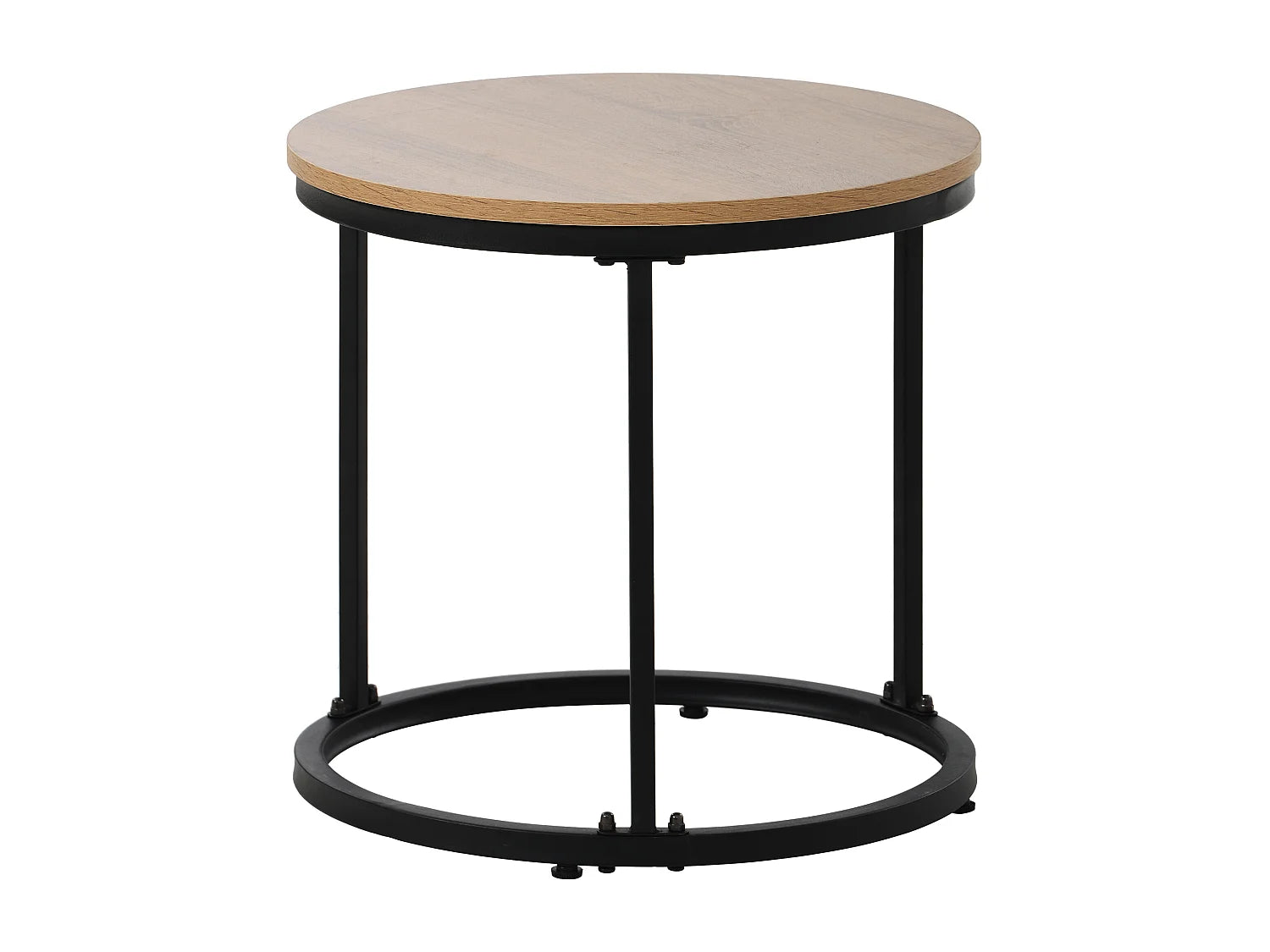 Bout de canapé rond en bois aspect naturel – DUOVA