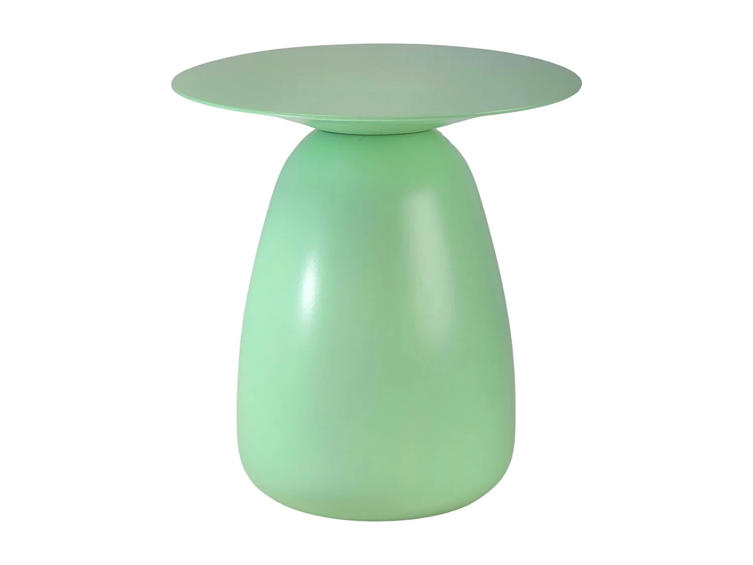 Bout de canapé rond en bois massif vert d'eau – MIZUKO