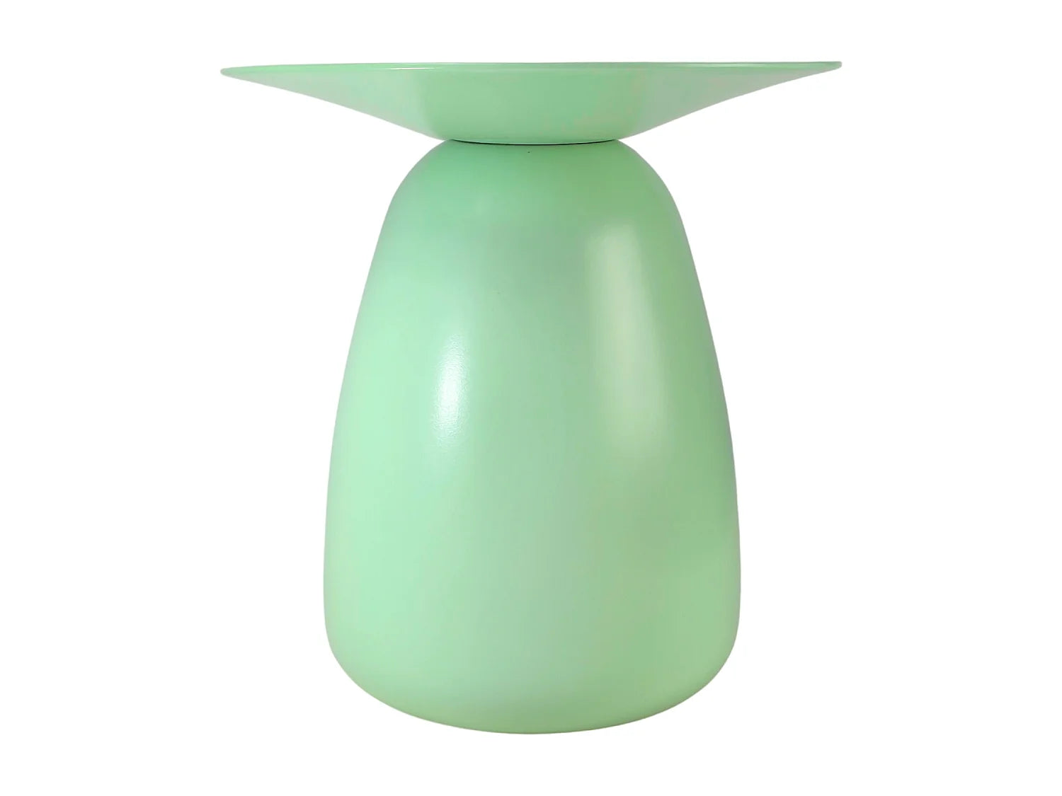 Bout de canapé rond en bois massif vert d'eau – MIZUKO
