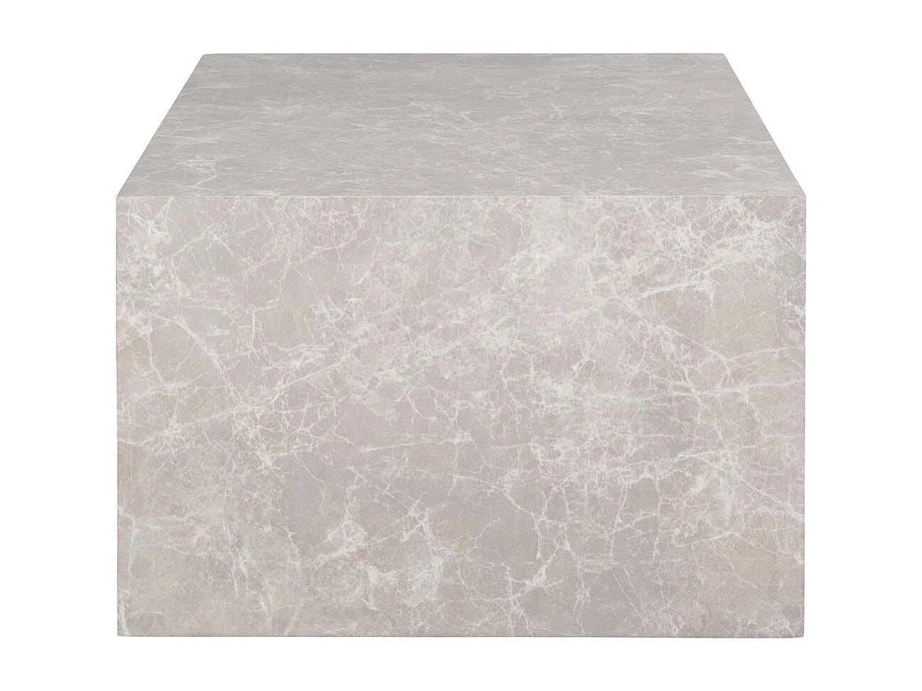 Bout de canapé effet marbre beige – MARVÉO