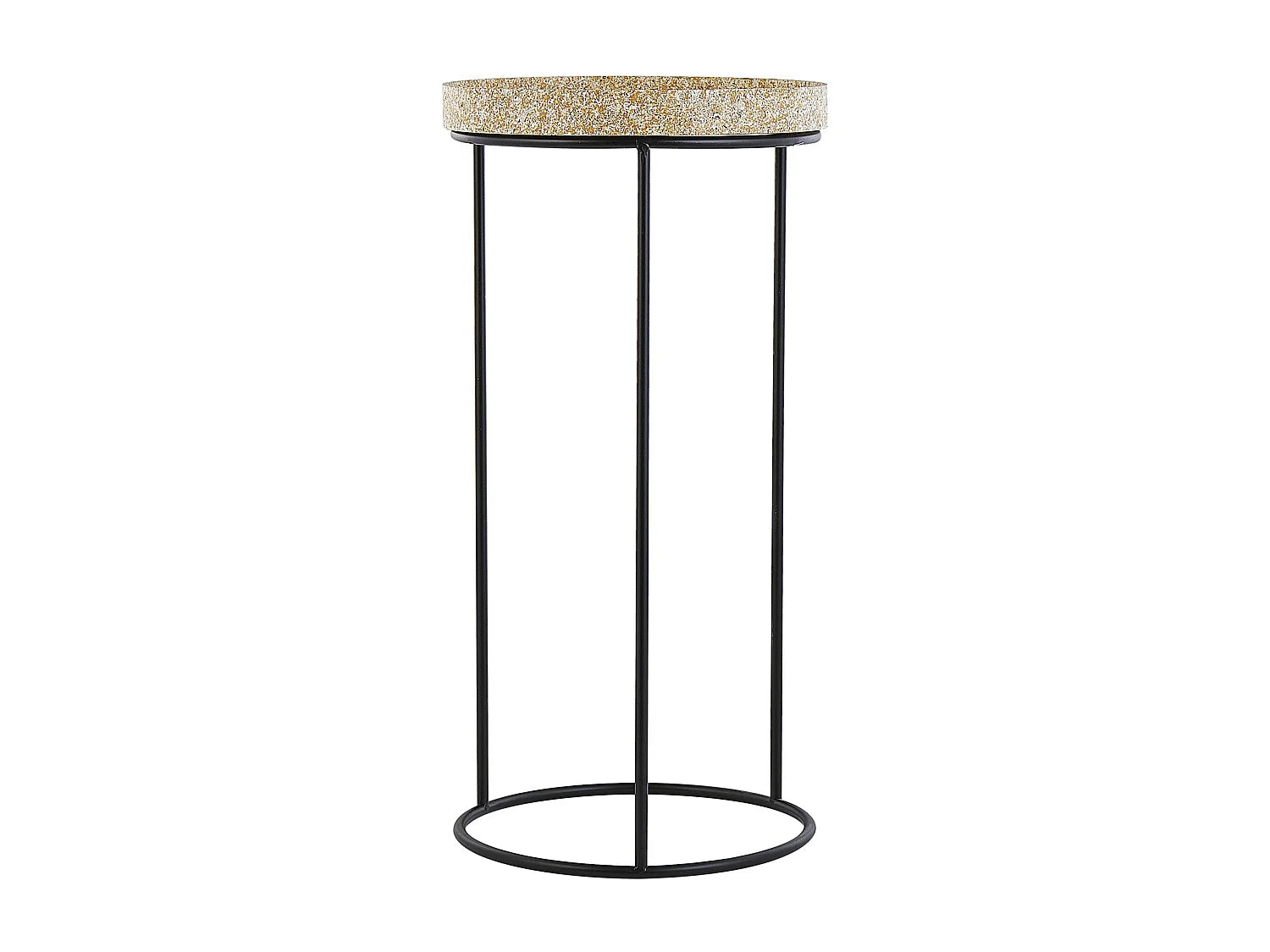 Bout de canapé effet granit lot de 3 noir – TEXANA