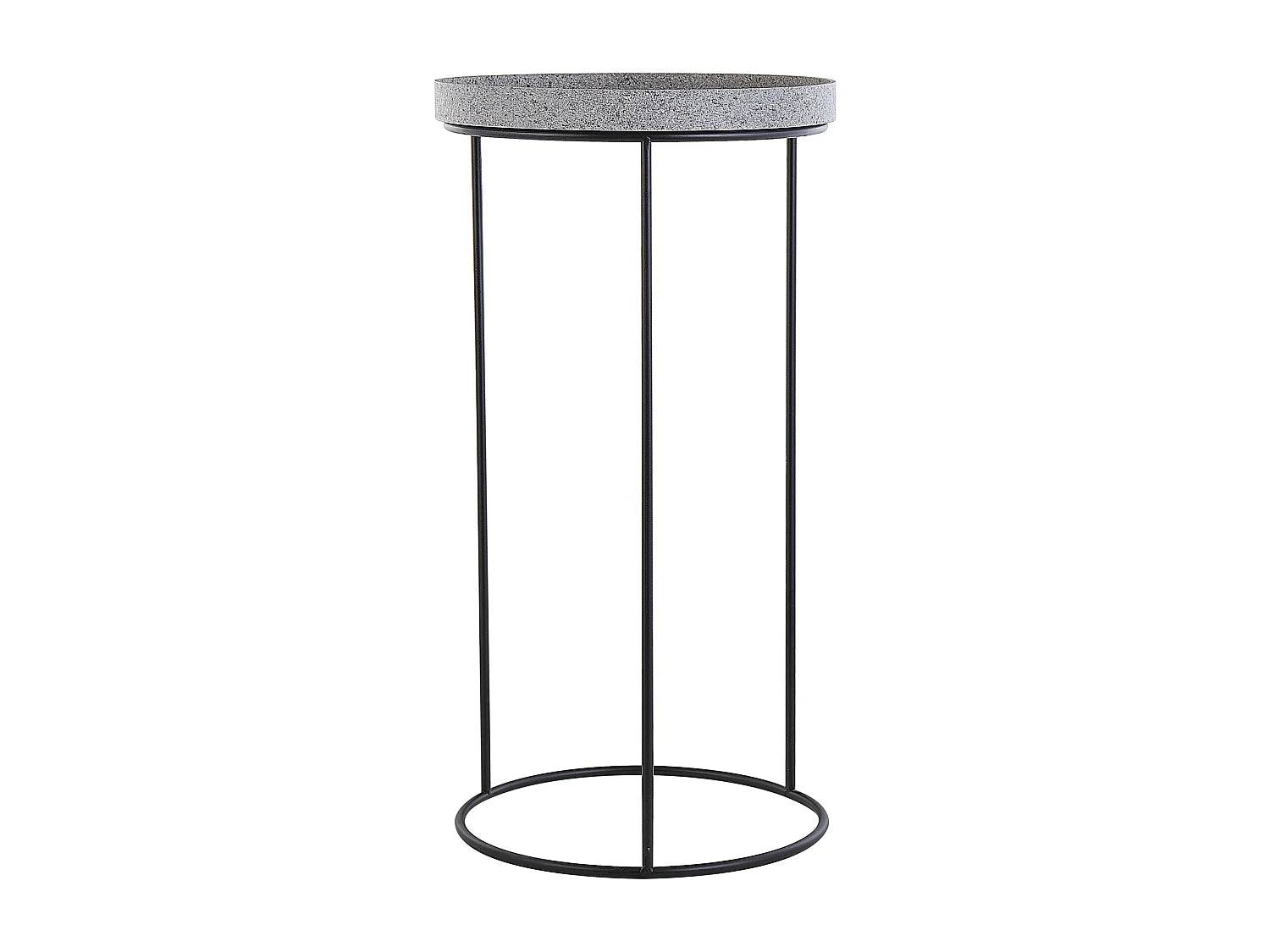 Bout de canapé effet granit lot de 3 noir – TEXANA