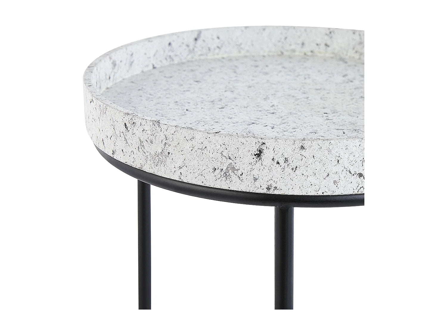 Bout de canapé effet granit lot de 3 noir – TEXANA