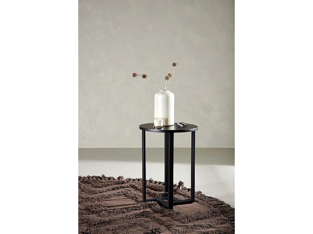 Bout de canapé carré noir élégant – ONYX