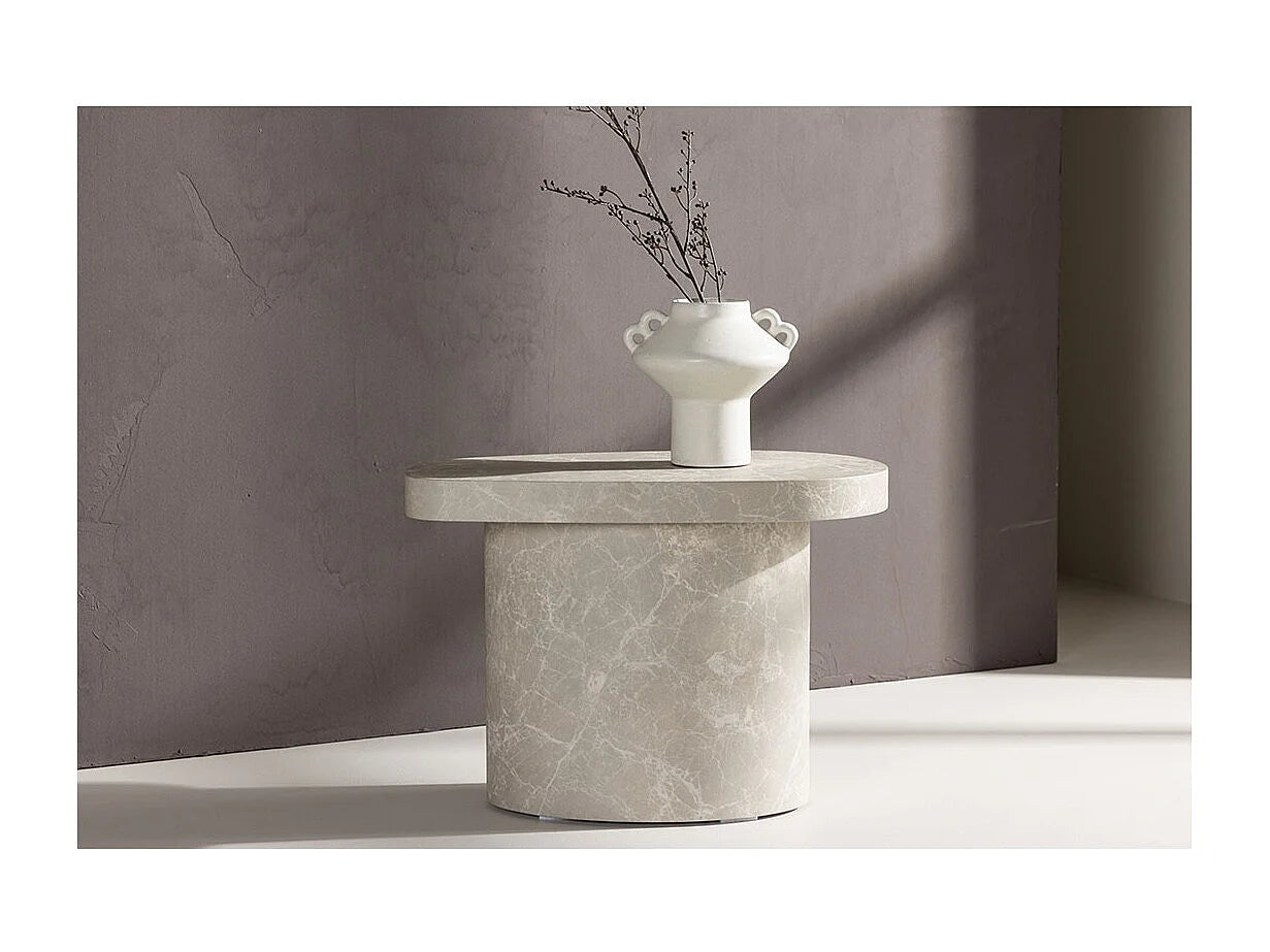 Bout de canapé d'angle organique gris clair – NORDA