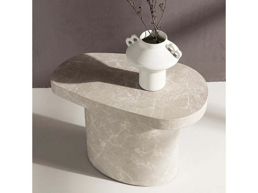 Bout de canapé d'angle organique gris clair – NORDA