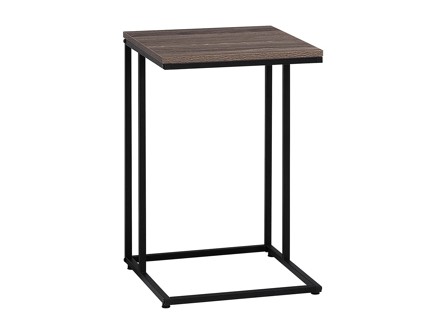 Bout de canapé en U design industriel marron – TROY