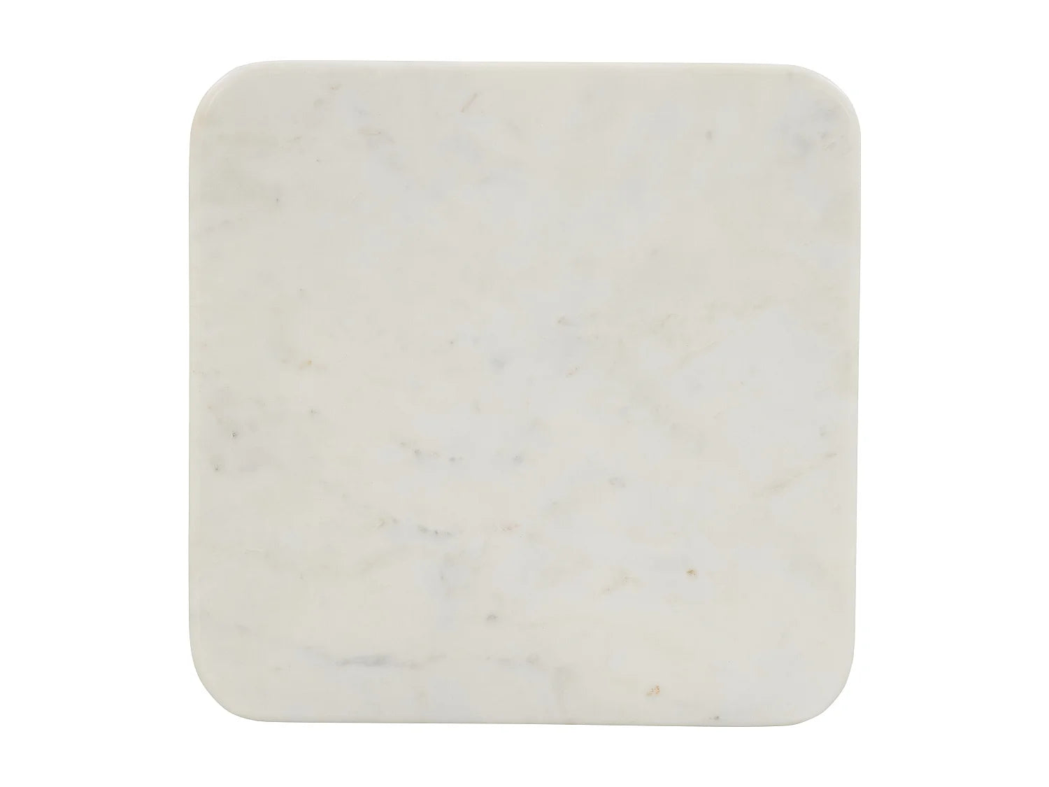 Bout de canapé marbre blanc et bois de manguier – ALBË