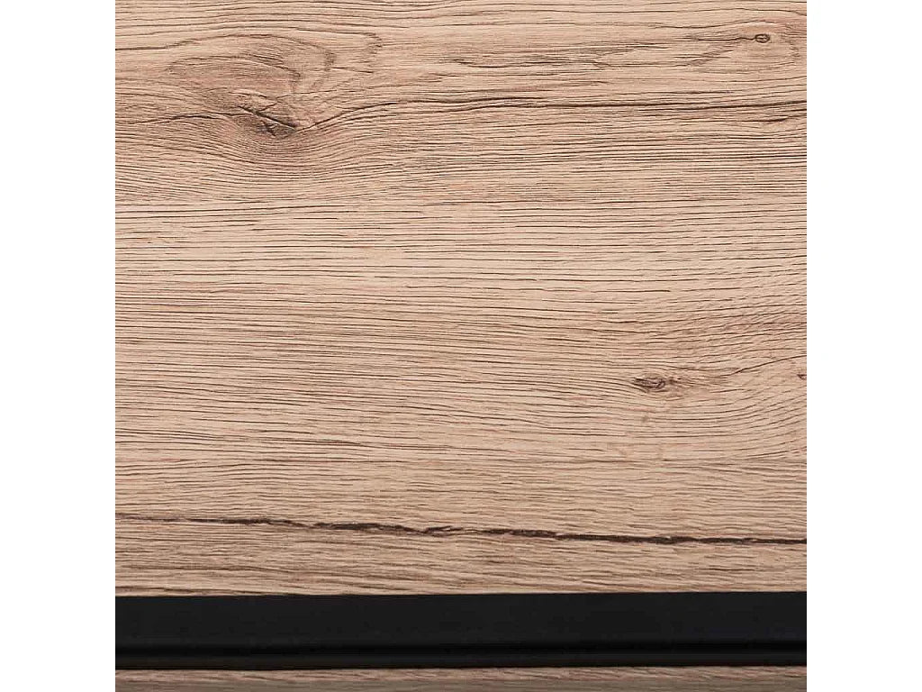 Bout de canapé pliable bas en bois marron – PLIKO