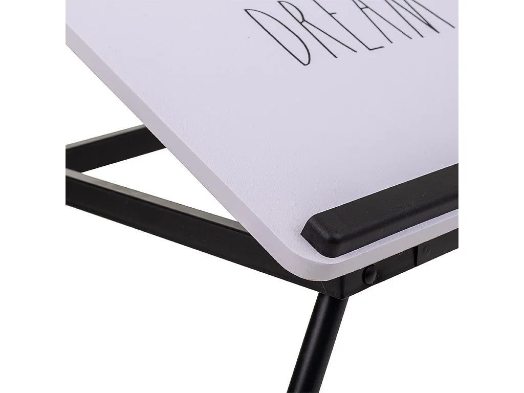 Bout de canapé pliant blanc compact et bas – PLIKO