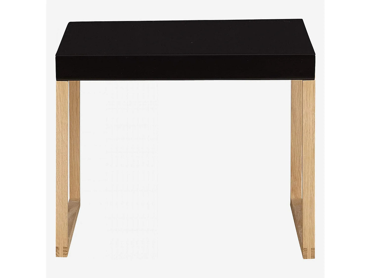 Bout de canapé en acier laqué noir design – KILVA