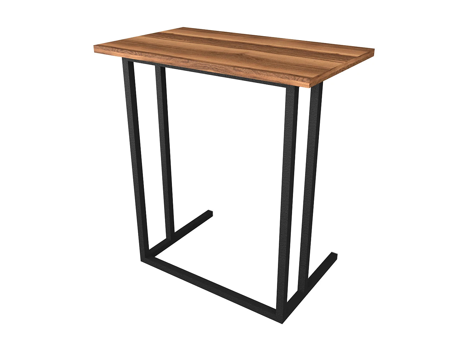 Bout de canapé bois et métal effet noyer – HÖGSBY