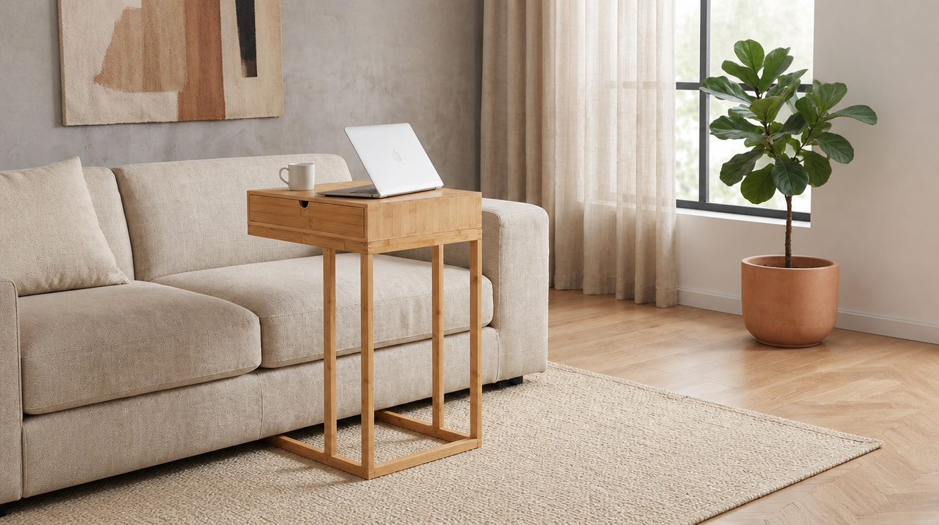 Bout de canapé avec tiroir pratique – table d'appoint tiroir pour salon organisé