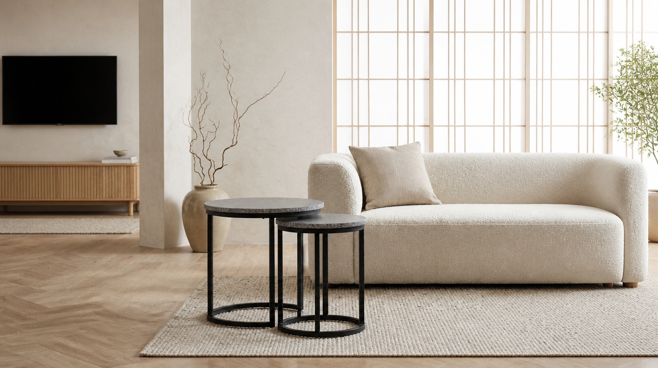 Bout de canapé gigogne modulable – tables d'appoint gigognes pour salon pratique
