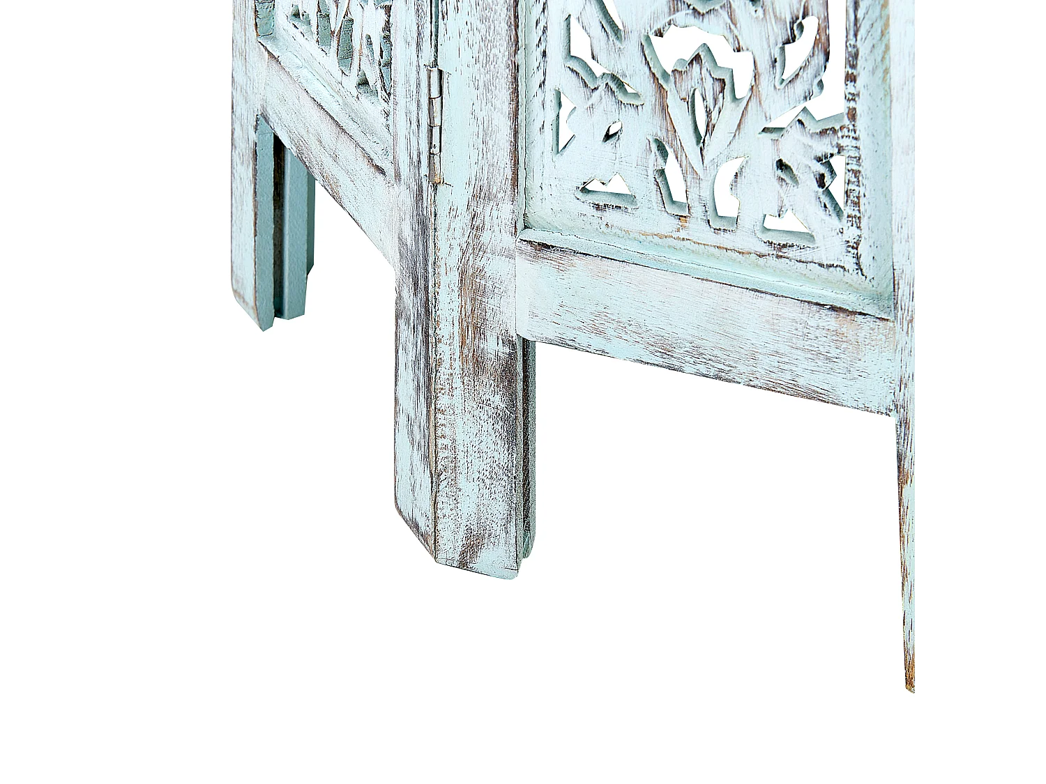 Bout de canapé rond manguier bleu vintage – FLOREA