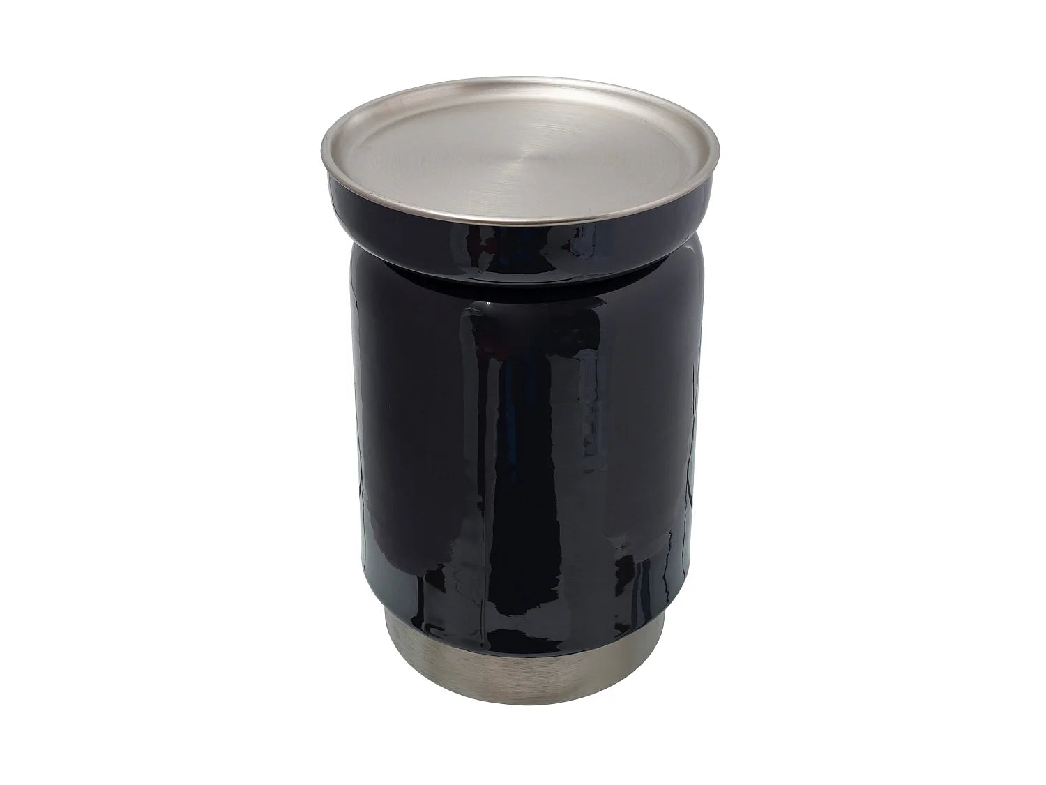 Bout de canapé rond Art déco laqué noir – GATSBY