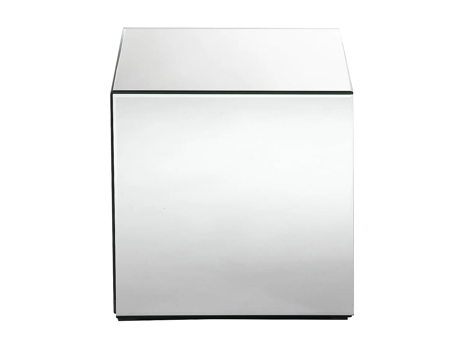 Bout de canapé cube en miroir argent – CUBANE
