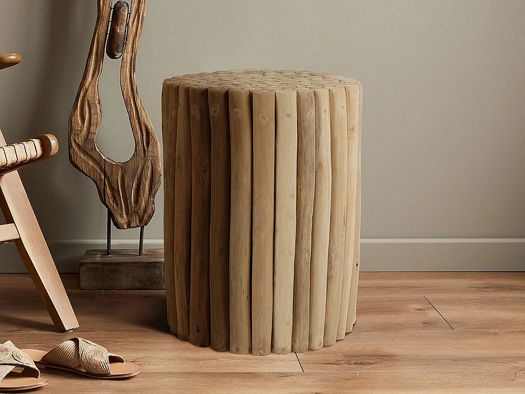 Bout de canapé en teck naturel – TEKVA