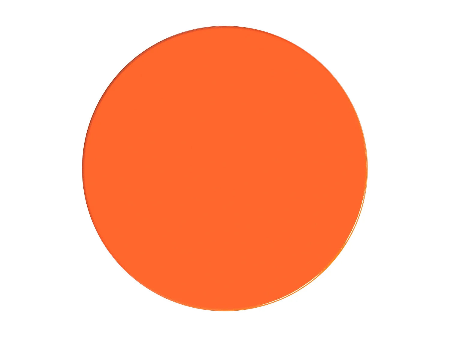 Bout de canapé rond en métal orange brillant – ZESTI