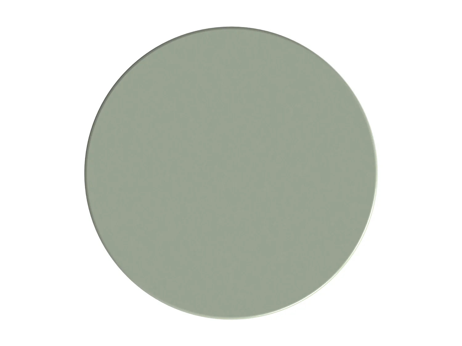Bout de canapé rond en métal vert kaki brillant – FOLIA