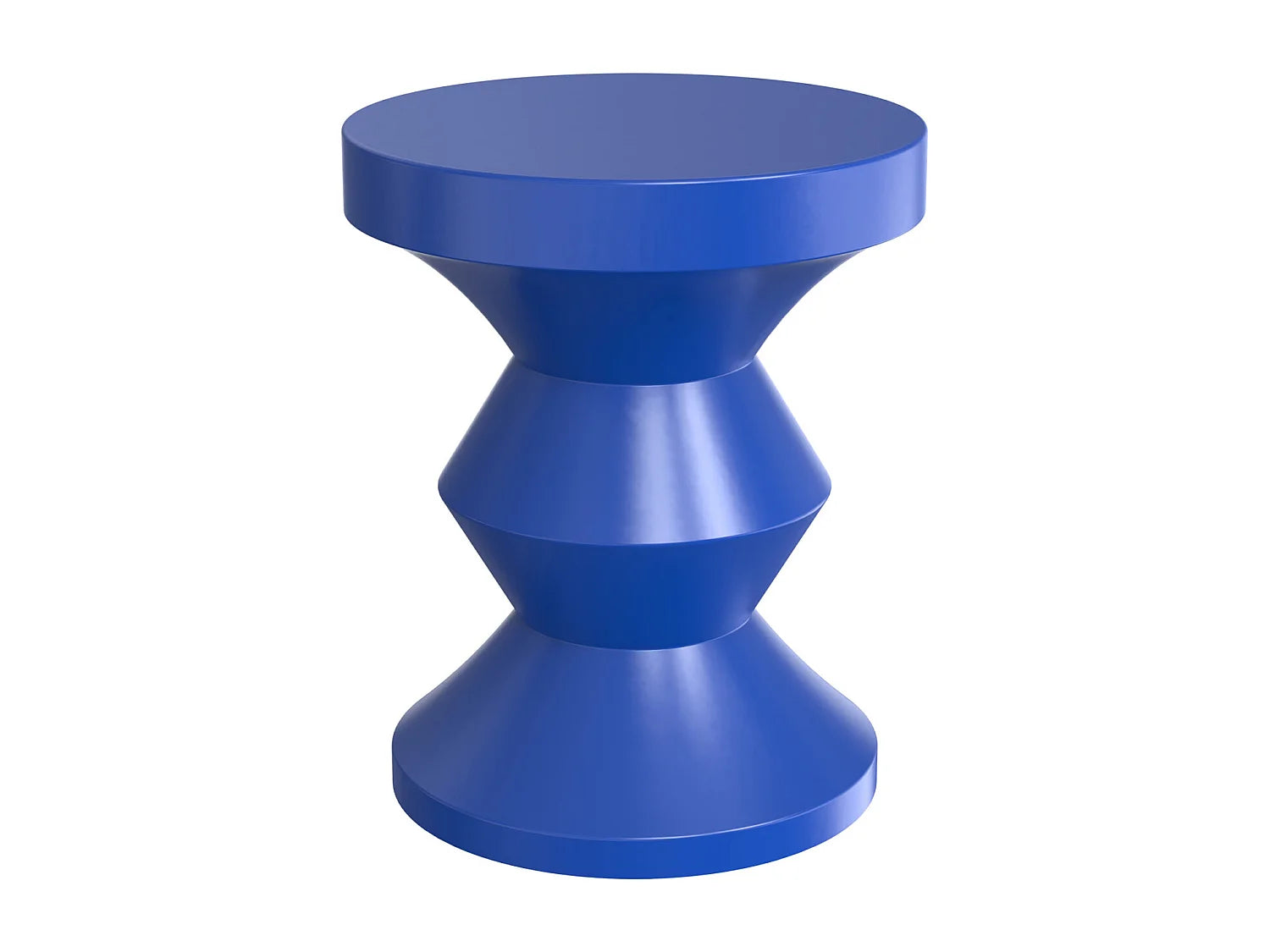 Bout de canapé en métal bleu brillant – ZAFFRE