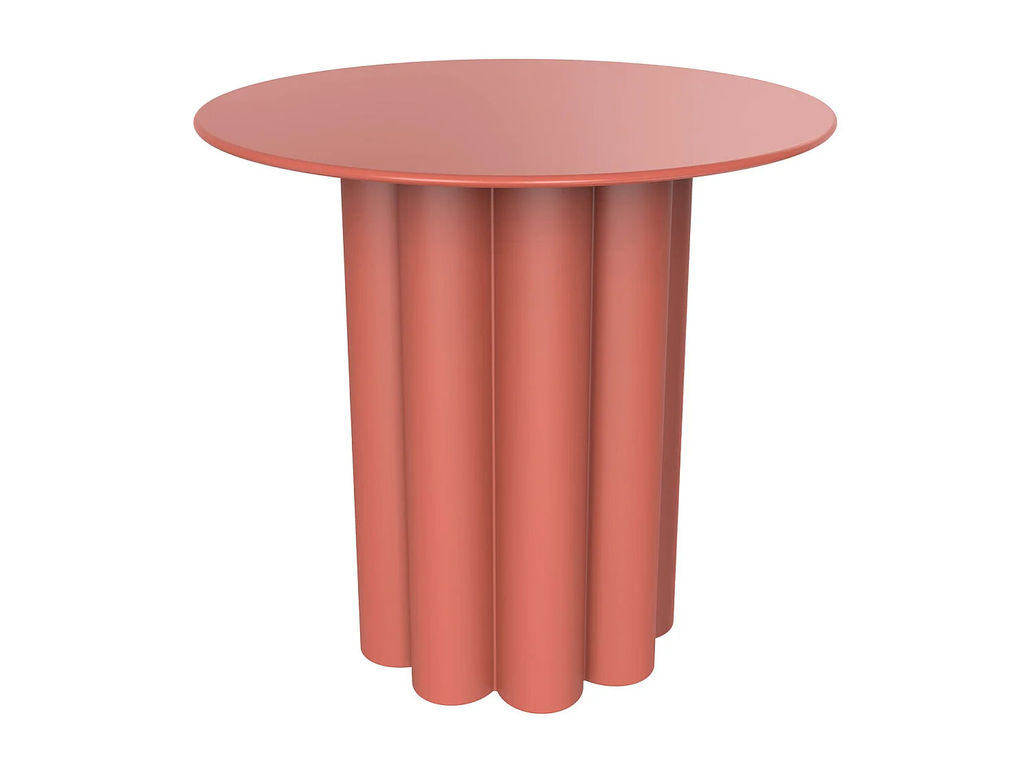Bout de canapé en métal terracotta mat – ARGILE