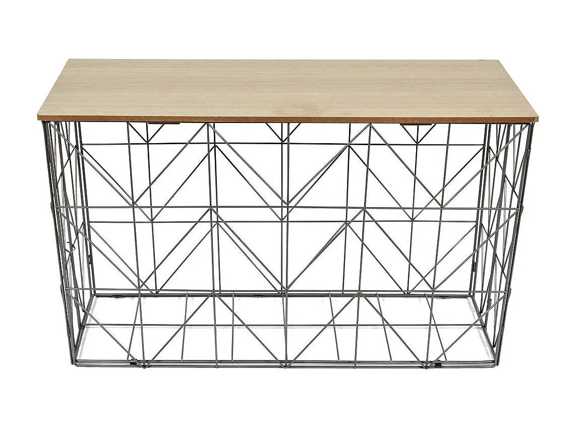 Bout de canapé pliable filaire plateau bois – TWIST