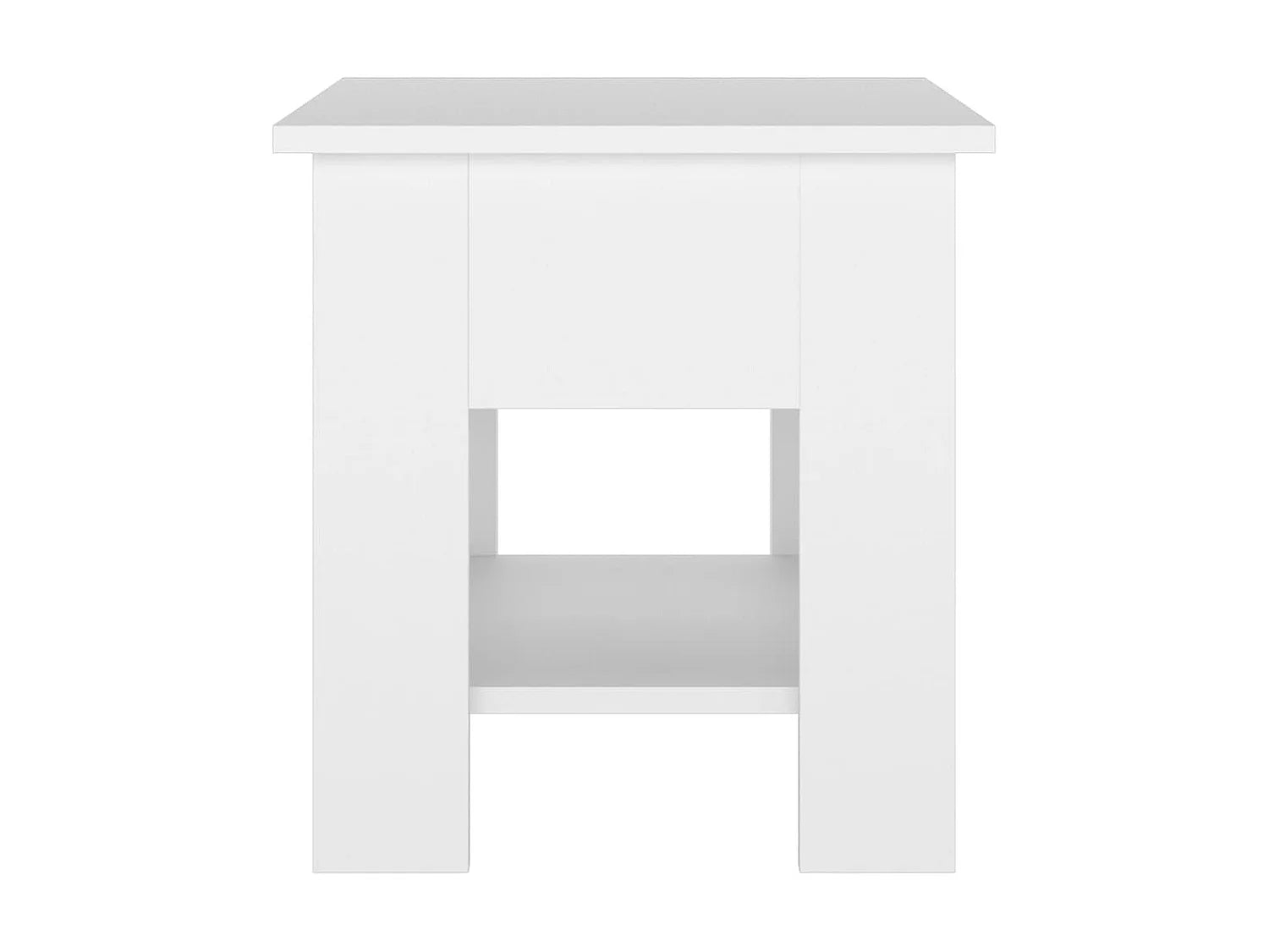 Bout de canapé carré en bois blanc – ALBIN