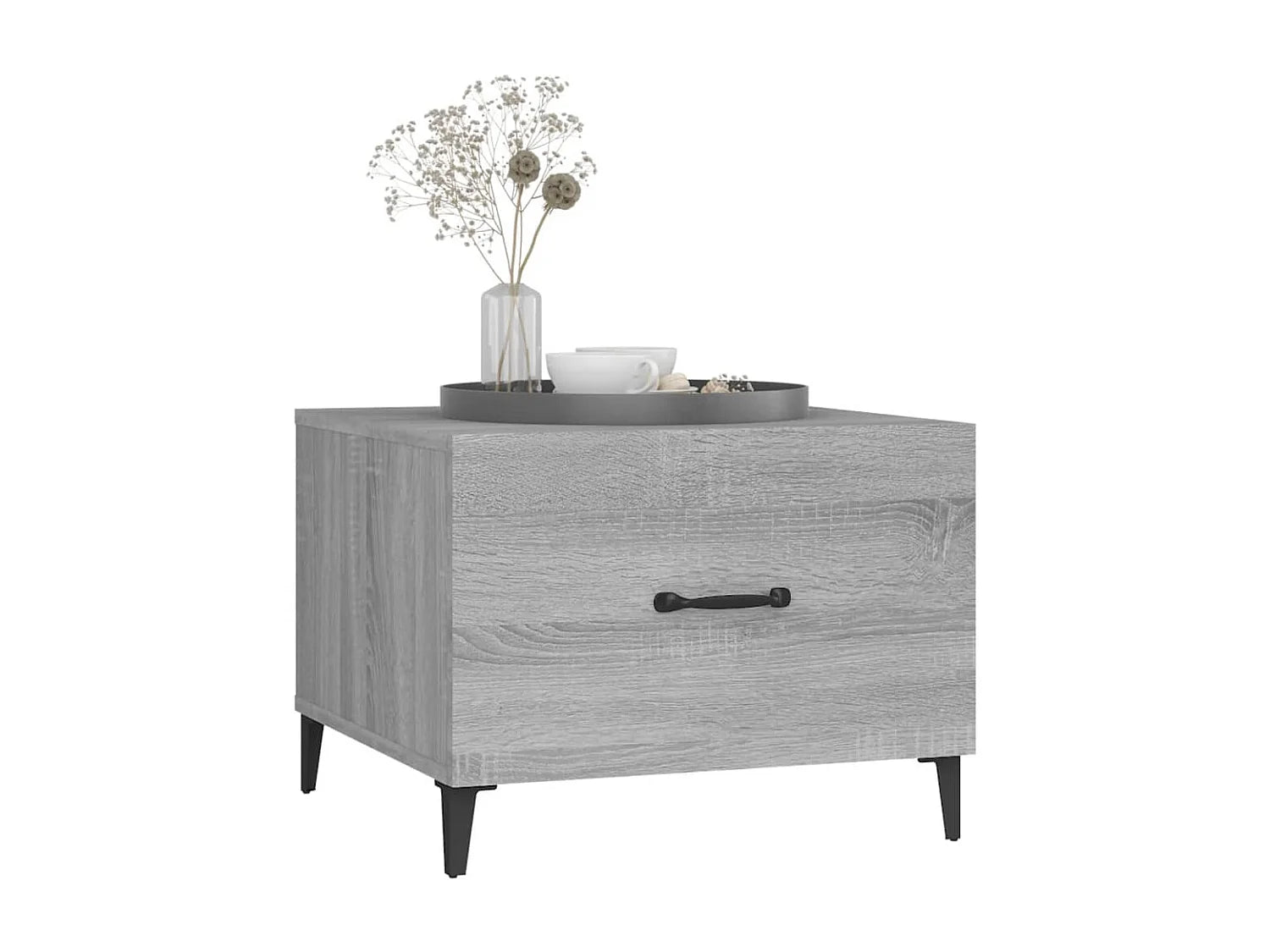 Bout de canapé métal sonoma gris lot de 2 – GRAVEN
