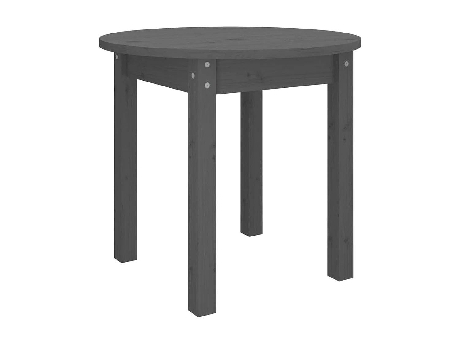 Bout de canapé rond en pin massif gris – MISTI