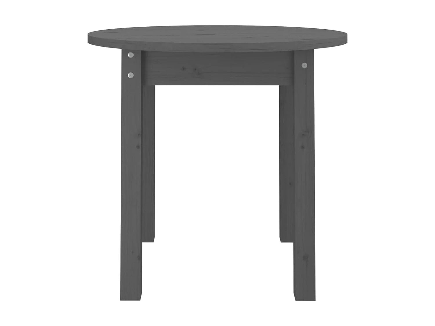Bout de canapé rond en pin massif gris – MISTI