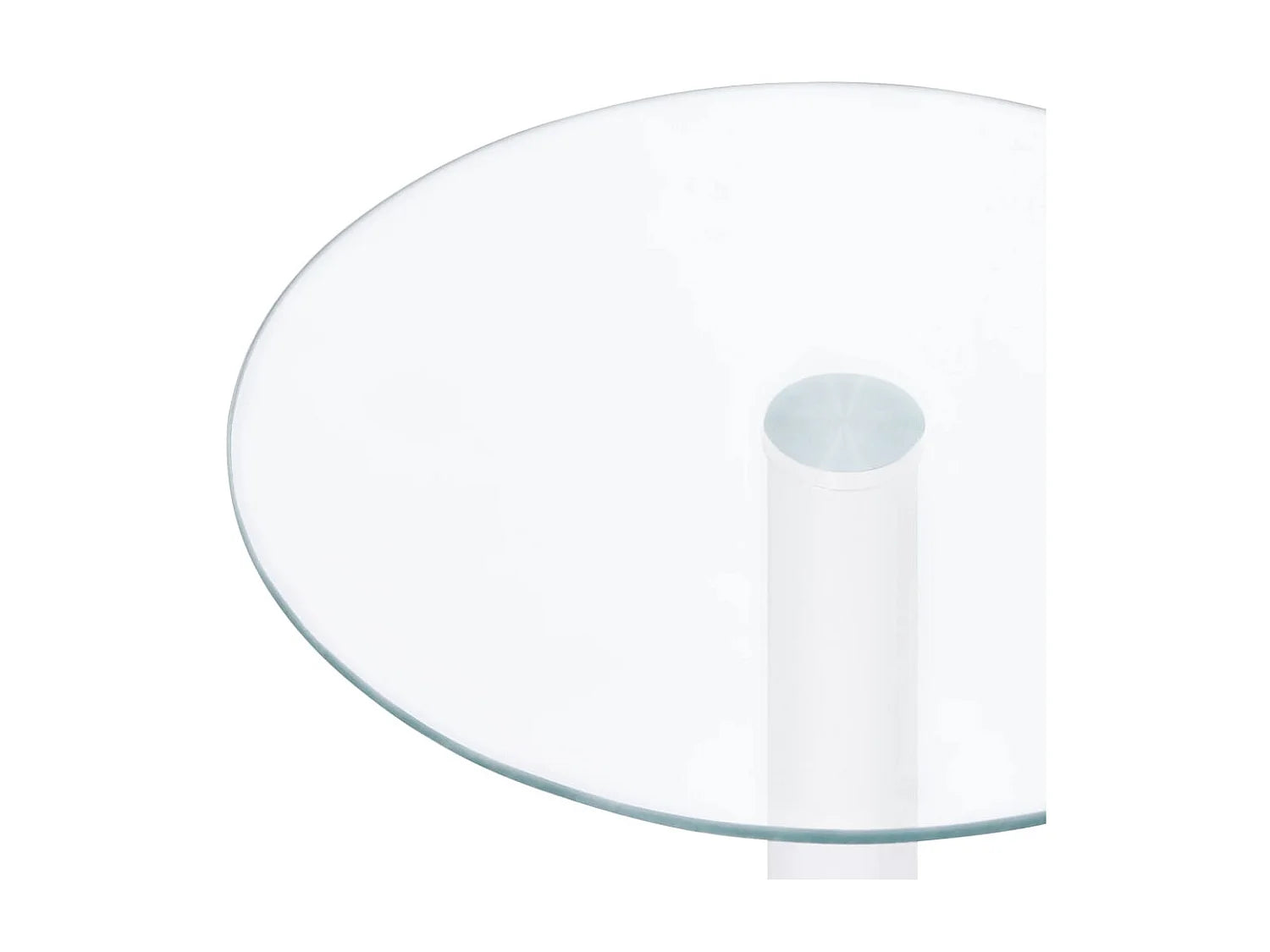 Bout de canapé rond en verre trempé transparent – CLEO