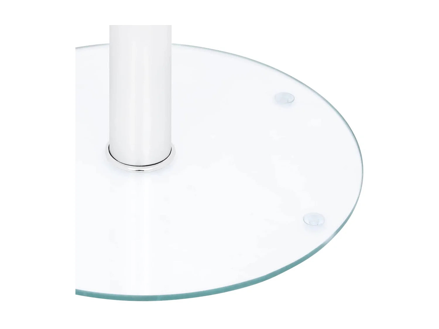 Bout de canapé rond en verre trempé transparent – CLEO