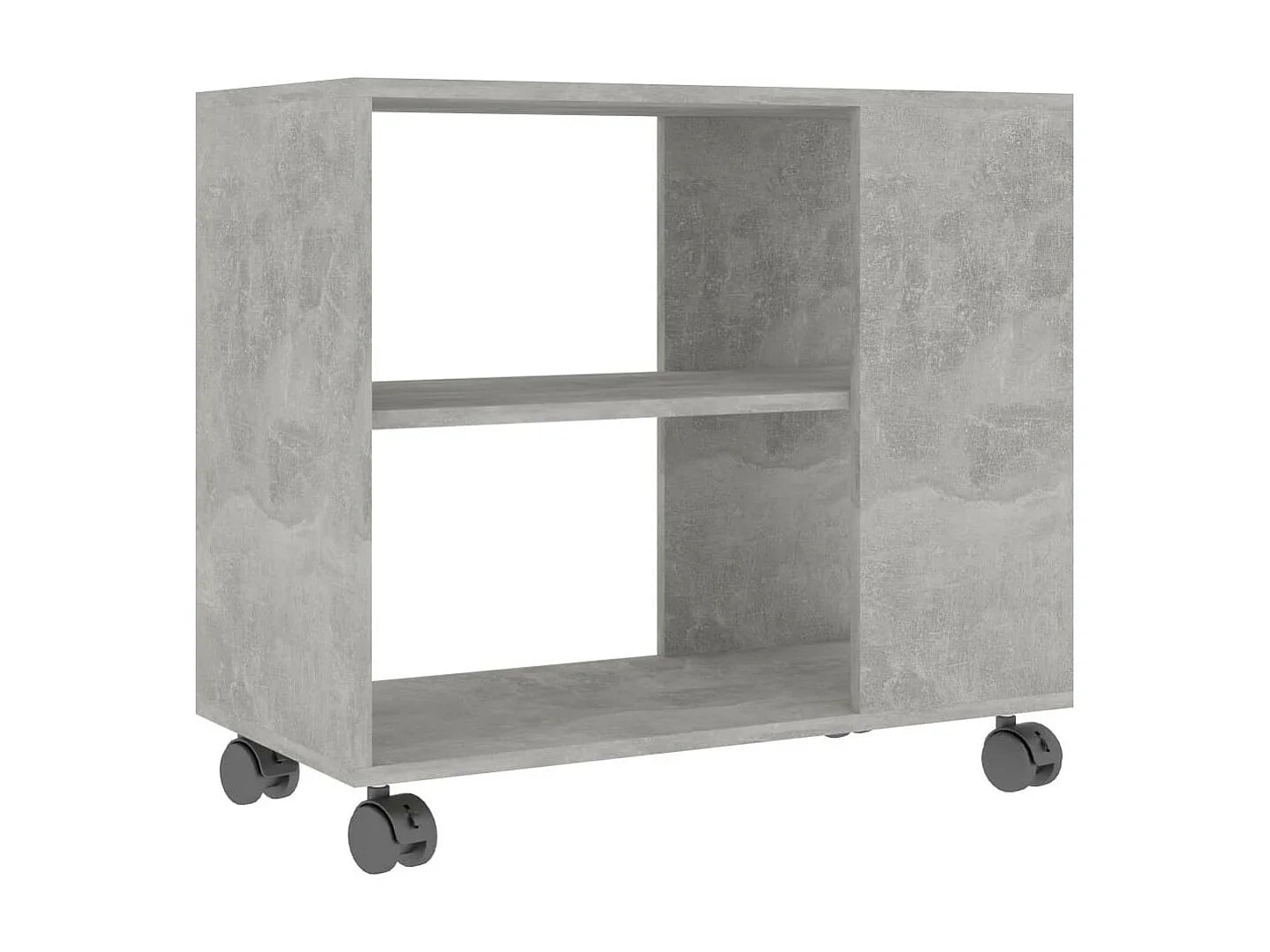 Bout de canapé gris béton à roulettes – BETONO