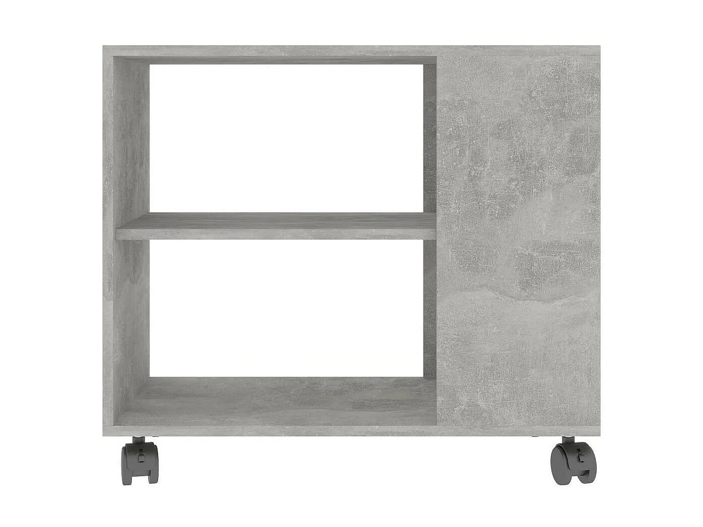 Bout de canapé gris béton à roulettes – BETONO