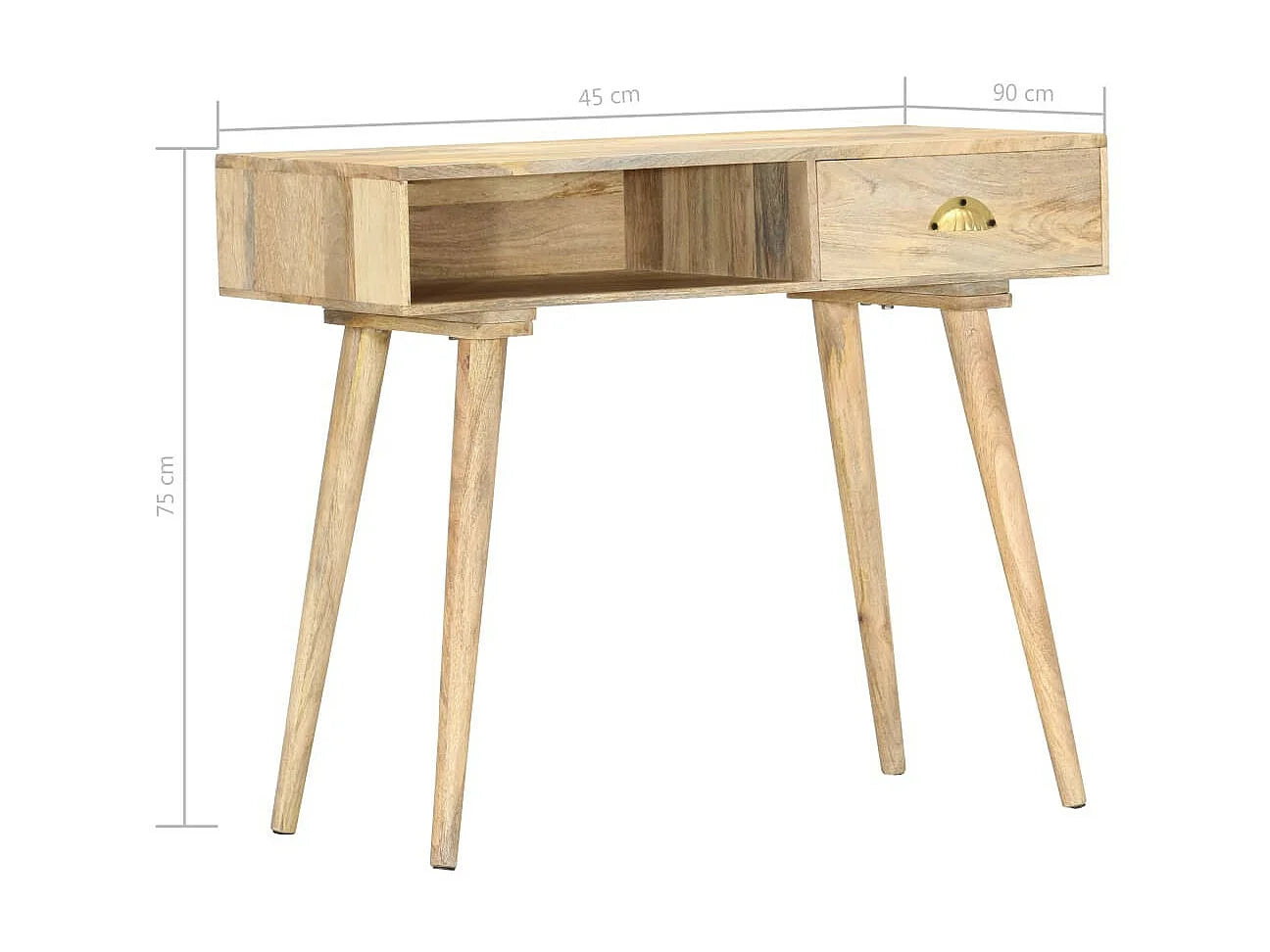 Bout de canapé console en manguier massif naturel – AGRA