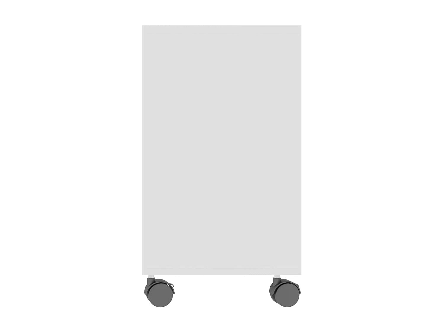 Bout de canapé blanc en bois à roulettes – CADDY