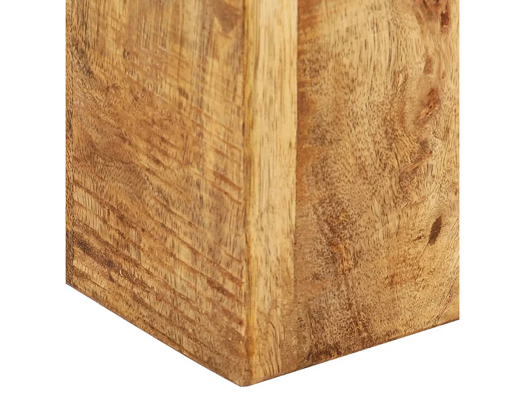 Bout de canapé manguier massif lot de 2 marron – DASTAN