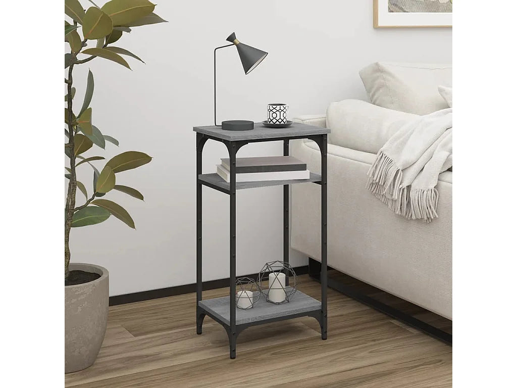 Bout de canapé en bois gris avec rangement – HALDEN