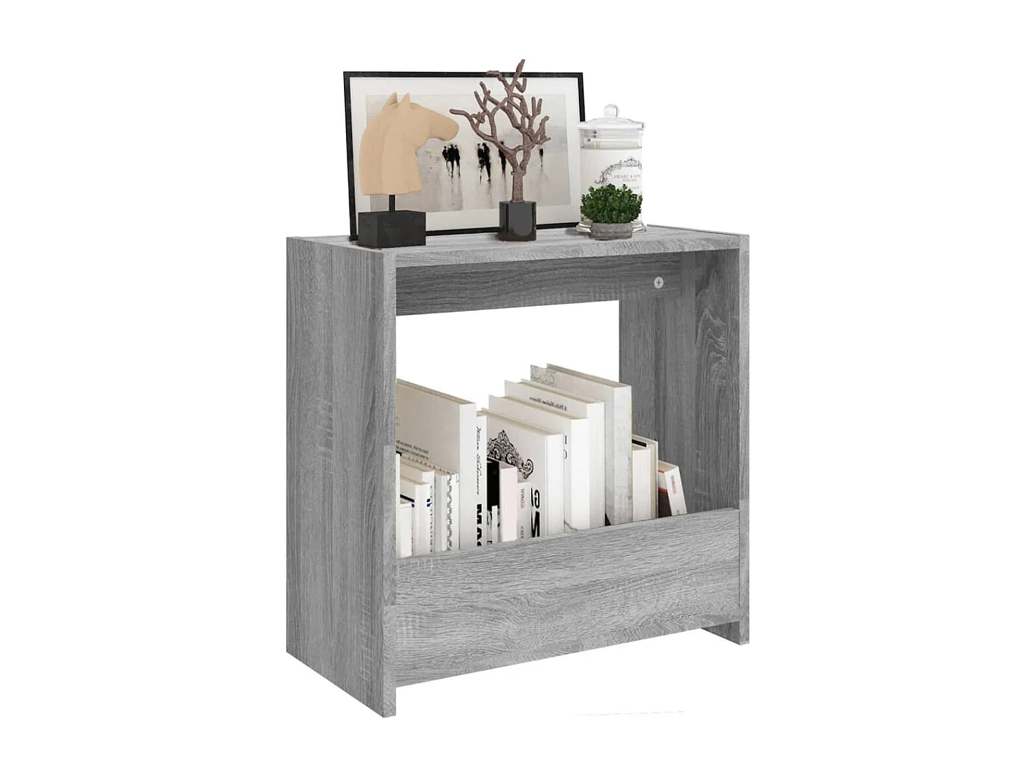 Bout de canapé en bois gris sonoma rustique – SENOMA