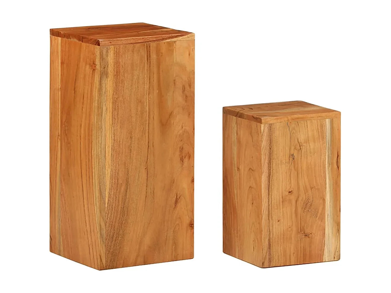 Bout de canapé acacia massif lot de 2 marron – ASHWAN