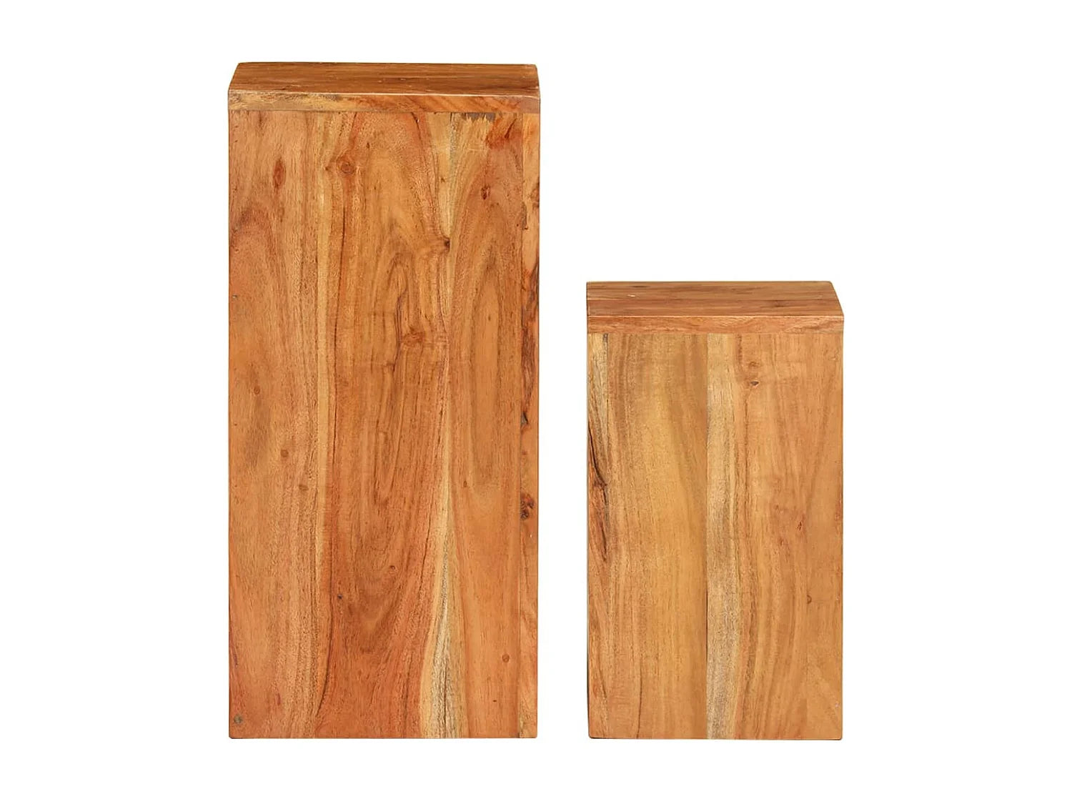 Bout de canapé acacia massif lot de 2 marron – ASHWAN