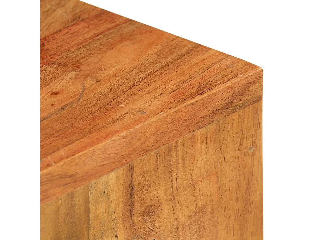 Bout de canapé acacia massif lot de 2 marron – ASHWAN