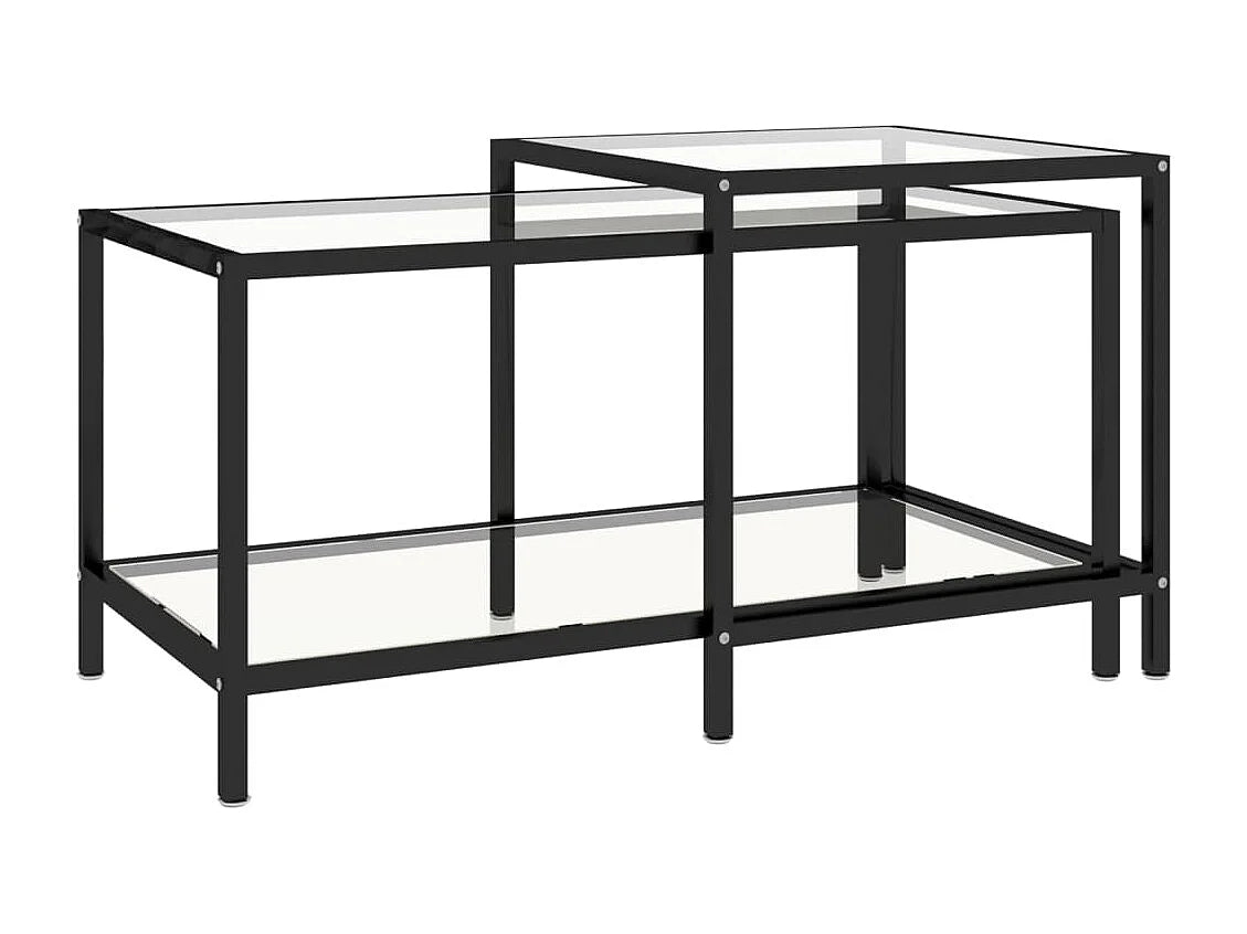 Bouts de canapé gigognes en verre trempé – DUETTA