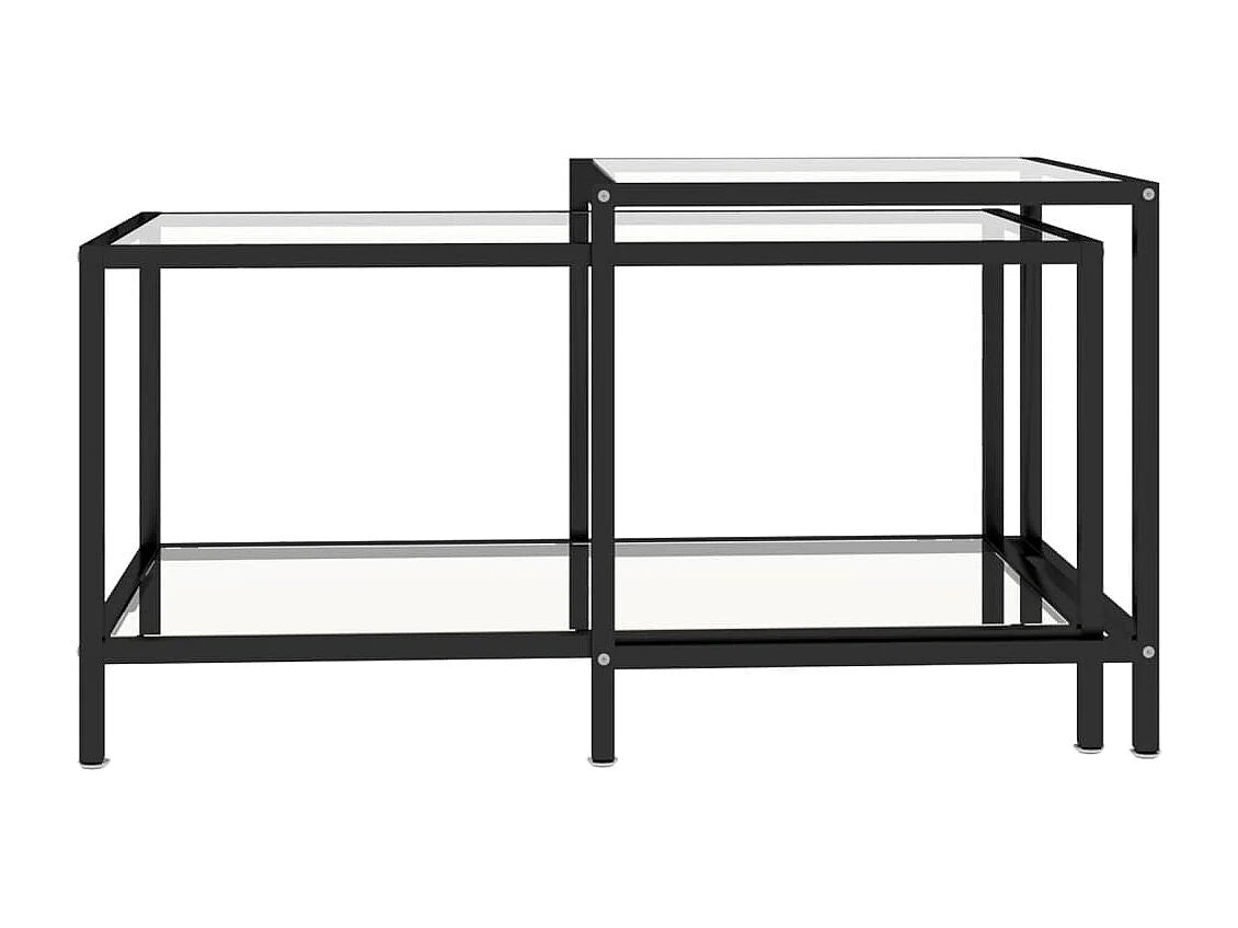 Bouts de canapé gigognes en verre trempé – DUETTA